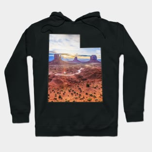 Utah State Outline - Monument Valley Hoodie